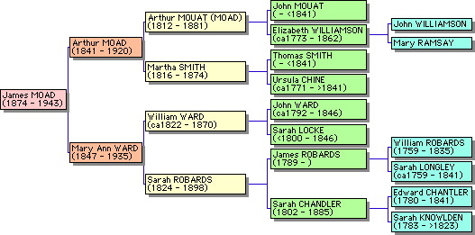 Pedigree of James Moad
