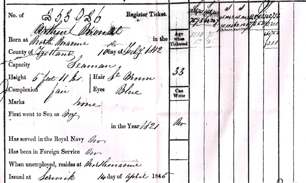 seaman's ticket