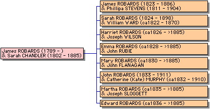 descendants
        of james Robards and sarah Chandler