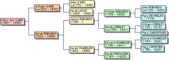Pedigree or Mary Ann Ward